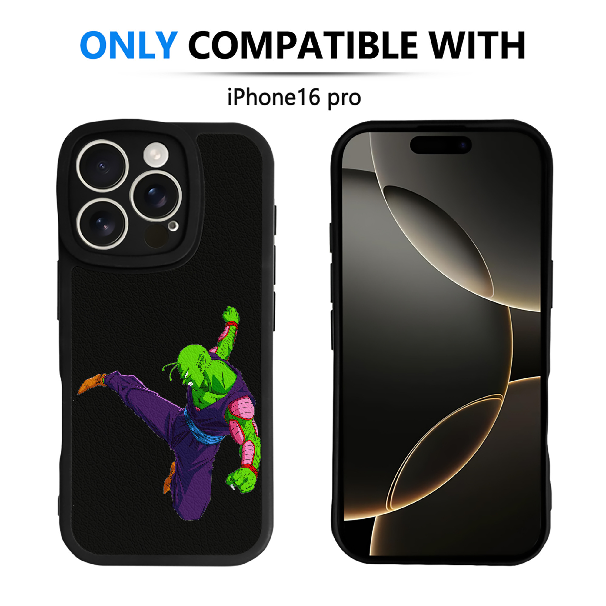 （画像用） ドラゴンボール ピッコロ DRAGON BALL Piccolo 【iPhone 16シリーズ対応】シリコンスマホケース（レザー調） 材質：シリコン